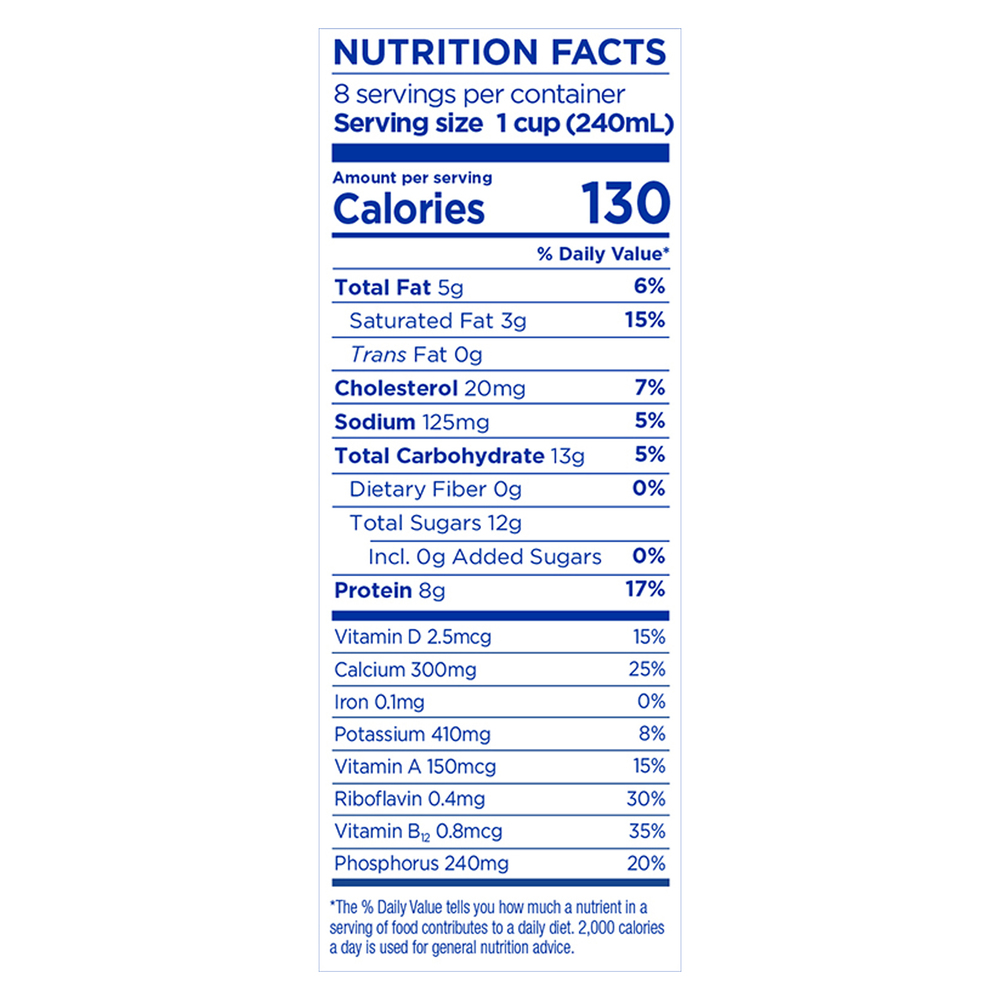 Lactaid Milk, 2 Reduced Fat, Lactose FreeNutritionFacts