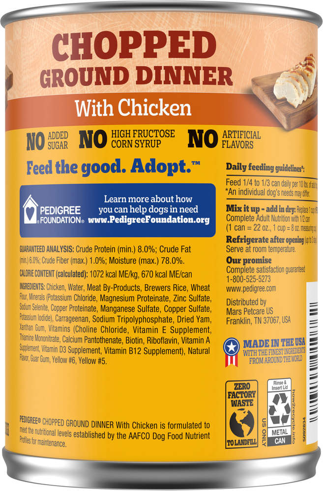 Pedigree calories best sale