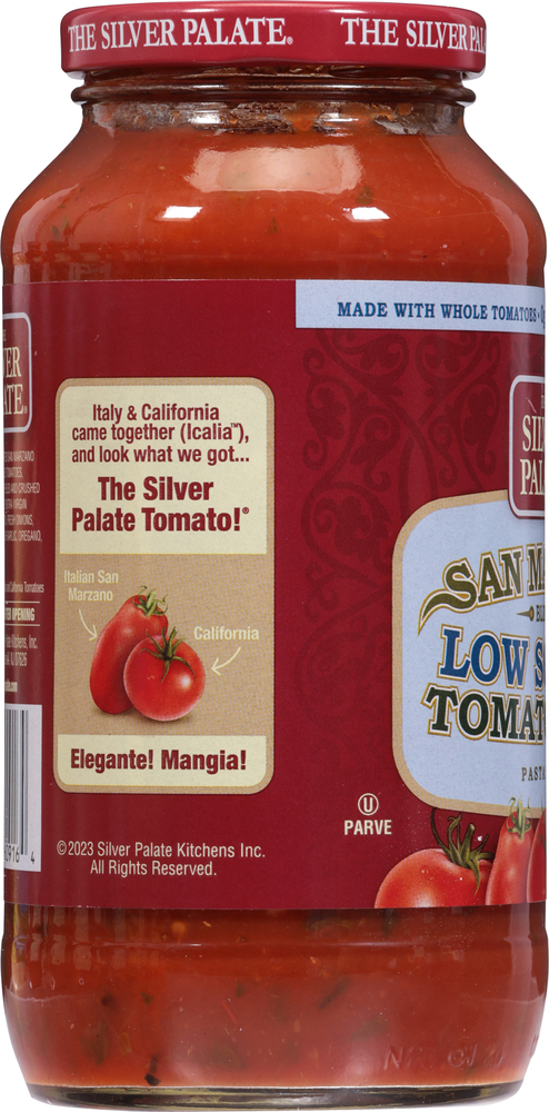 The Silver Palate Pasta Sauce, Low Sodium, San Marzano, Tomato Basil