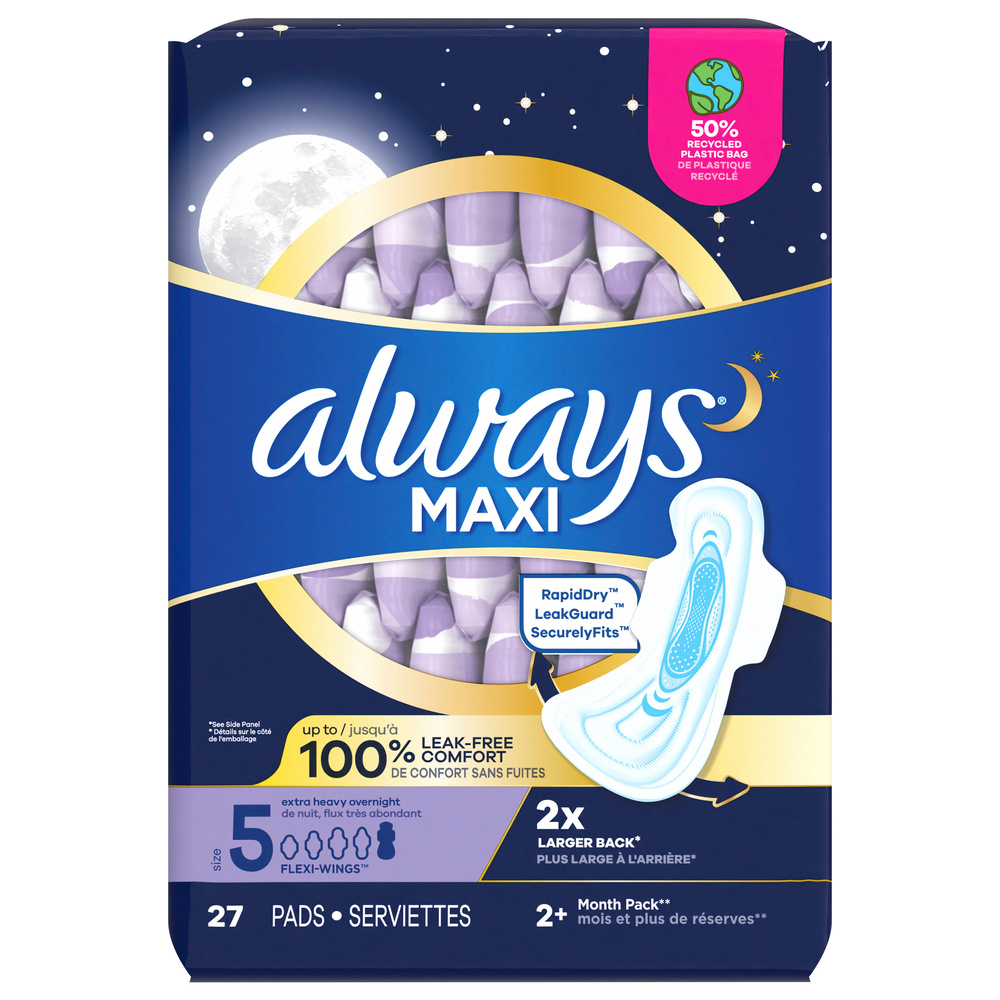 Always Pads, Ultra Thin, Flexi-Wings, Overnight, Size 4 28 ea, Shop
