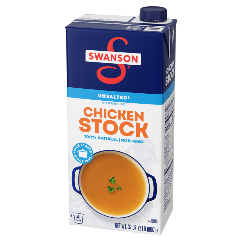 Swanson Stock, Chicken, UnsaltedFrontRightElevated