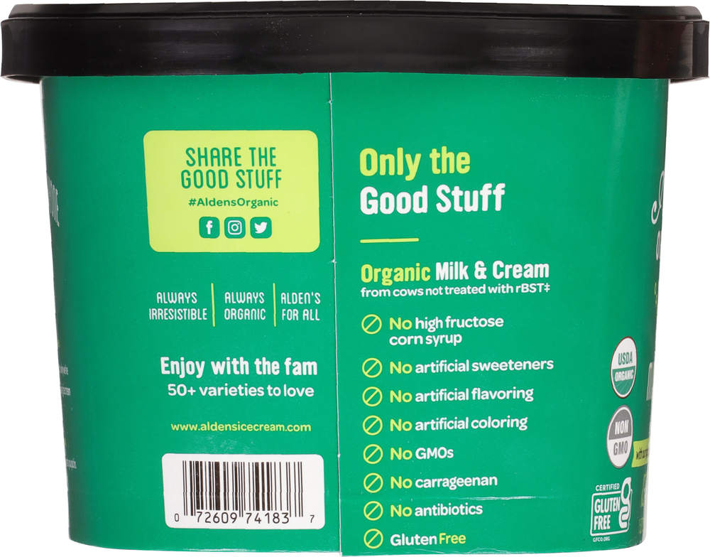 Alden's Organic Ice Cream, Mint Chip