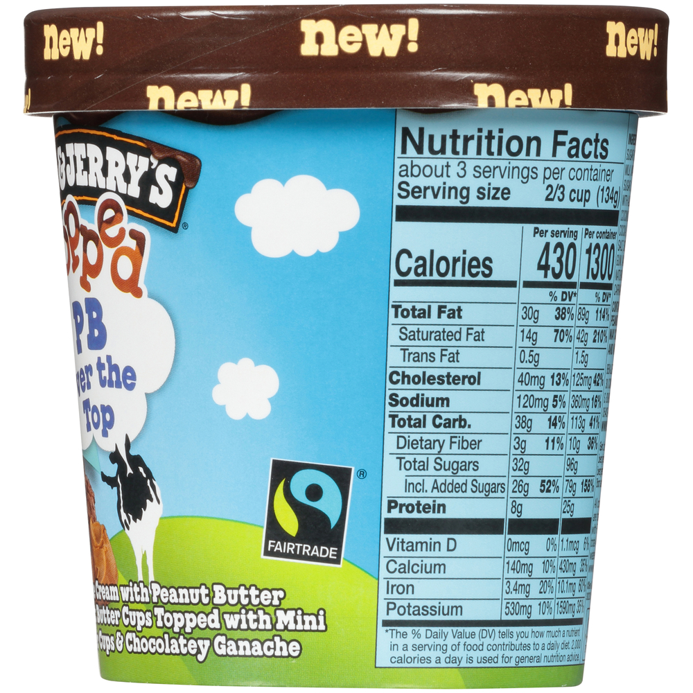 Ben & Jerry's Topped Topped PB over the Top Ice Cream