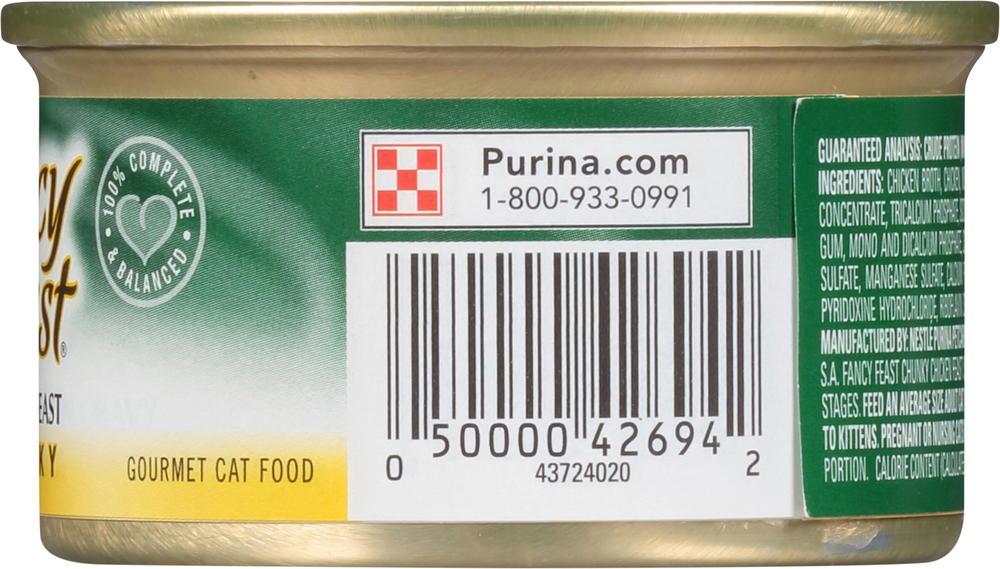 Fancy Feast Cat Food, Gourmet, Chicken Feast, ChunkyPlanogramRight