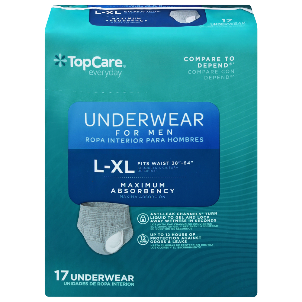 TopCare Health Underwear, Maximum Absorbency, Large/Extra Large, for