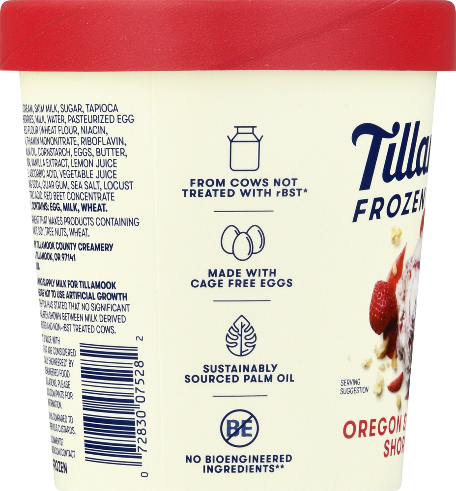 Tillamook Frozen Custard, Oregon Strawberry ShortcakePlanogramLeft