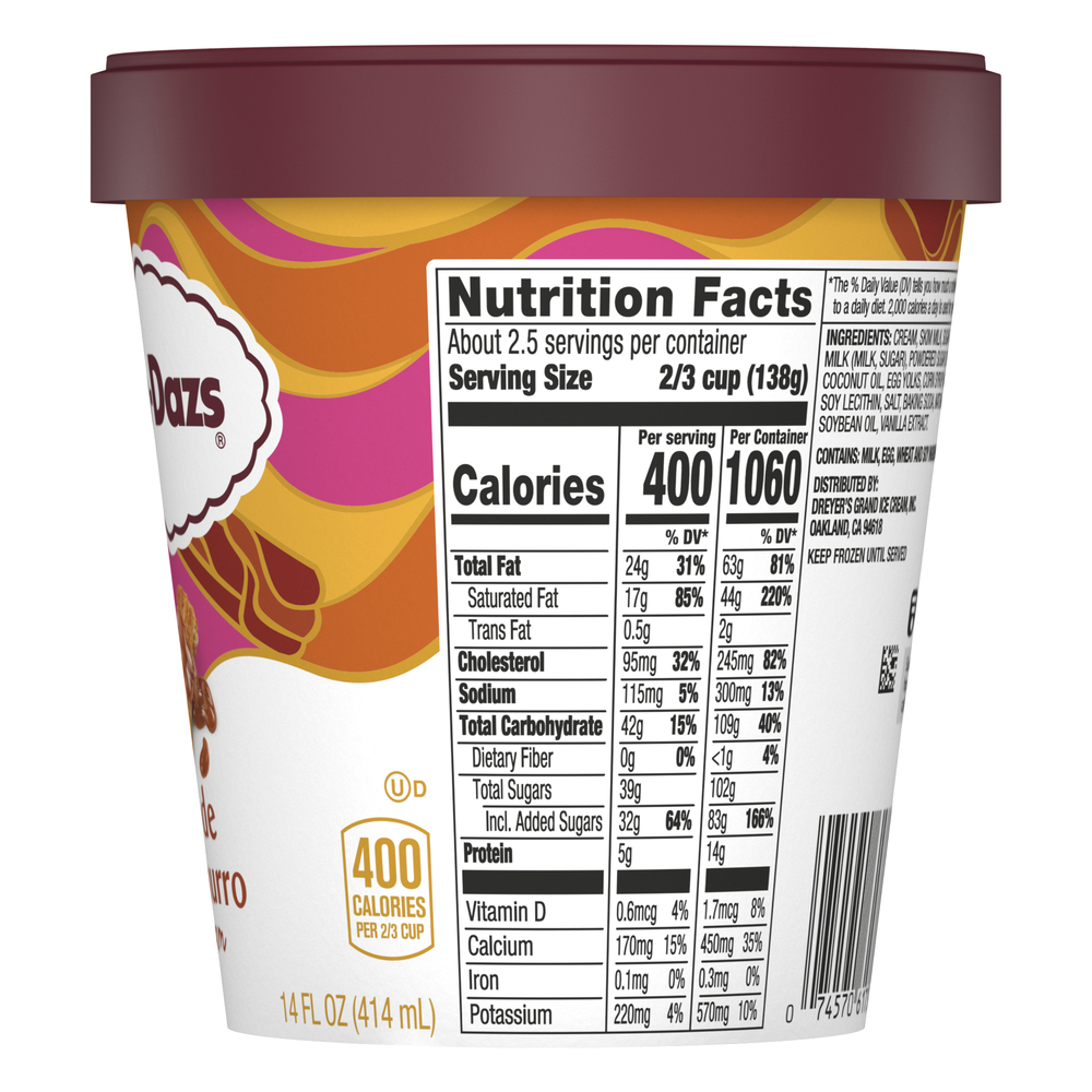 Haagen-Dazs Ice Cream, Dulce De Leche Churro