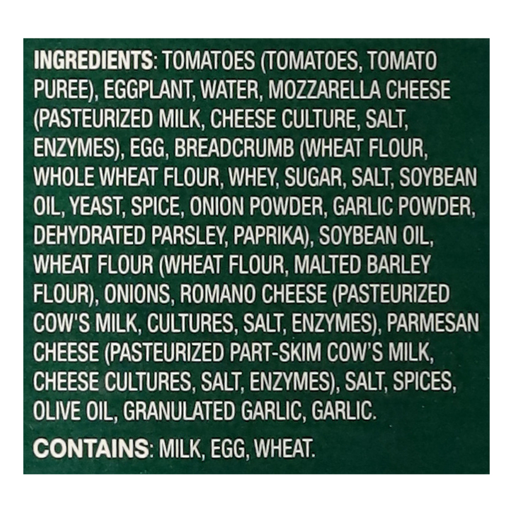 Michael Angelo's Eggplant ParmigianaIngredients