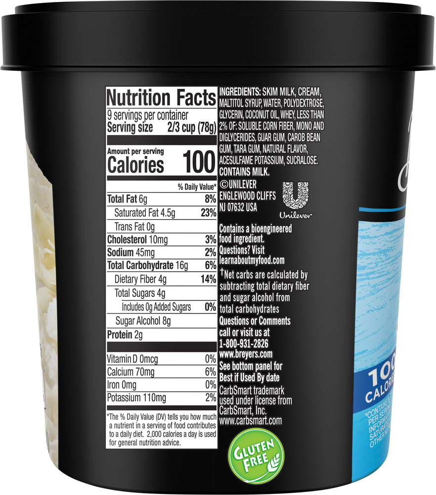 Breyers Carb Smart Frozen Dairy Dessert, VanillaPlanogramRight