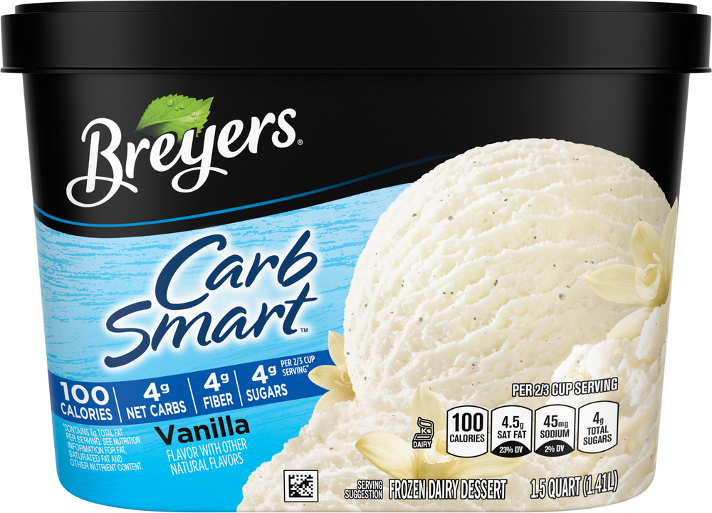 Breyers Carb Smart Frozen Dairy Dessert, VanillaPlanogramBack