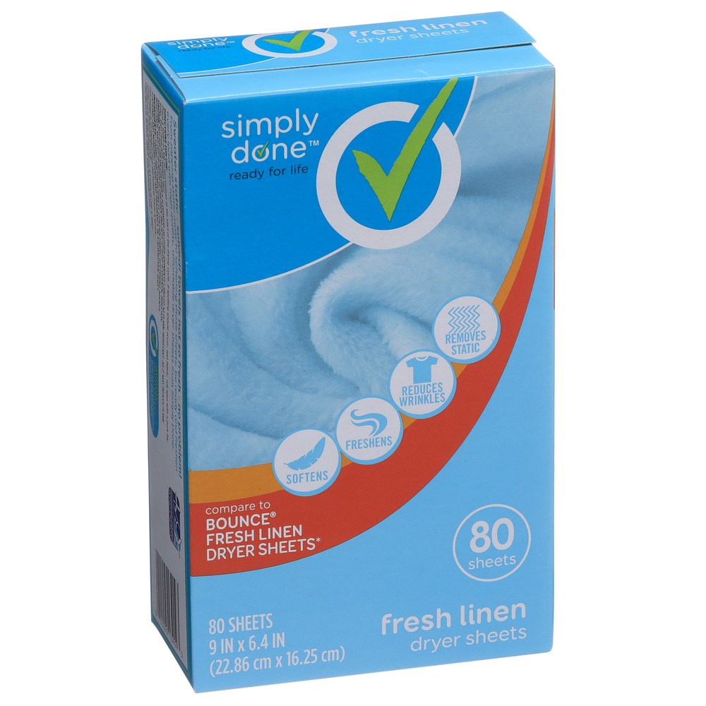 Simply Done Dryer Sheets, Fresh LinenMain
