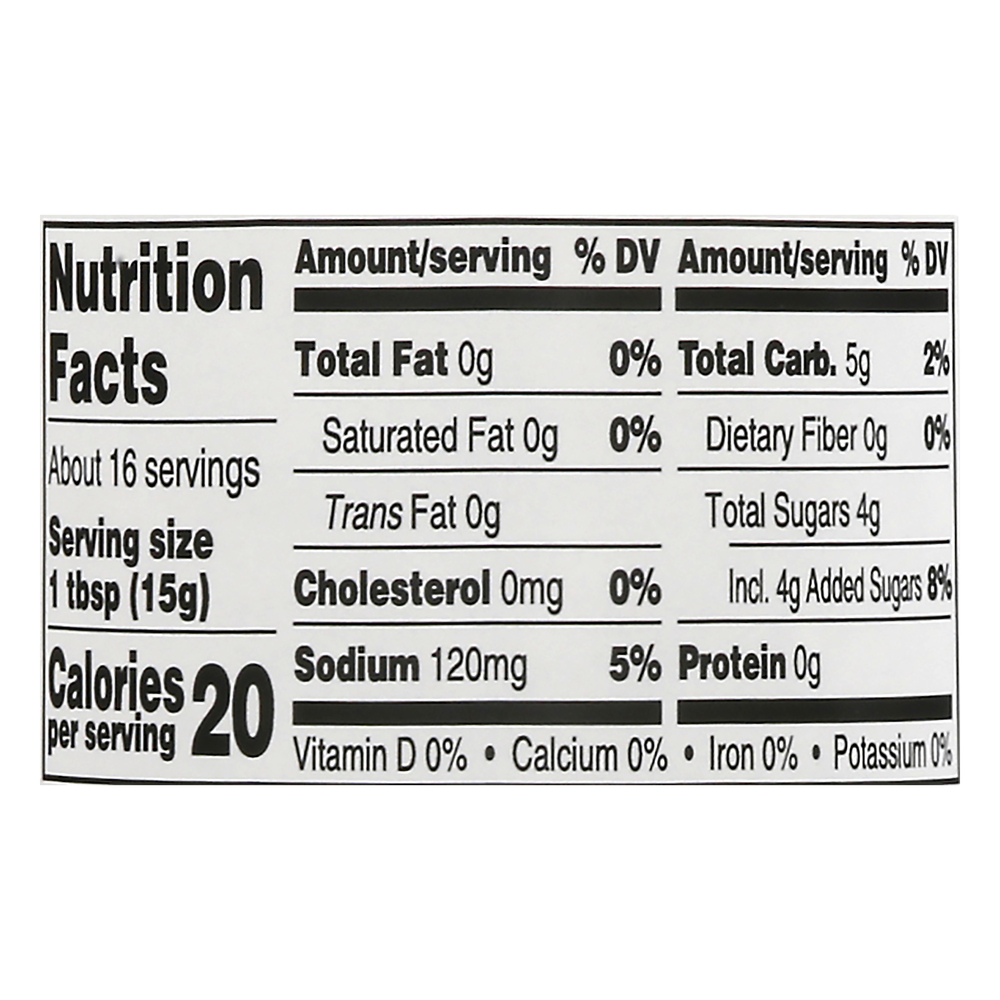 Raley's Sweet RelishNutritionFacts