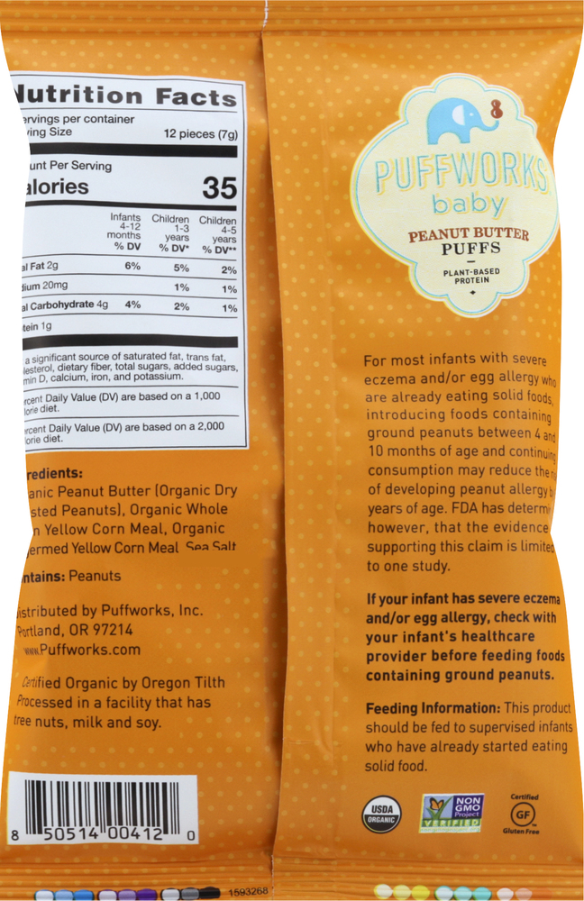 Baby puffs nutrition facts cheap