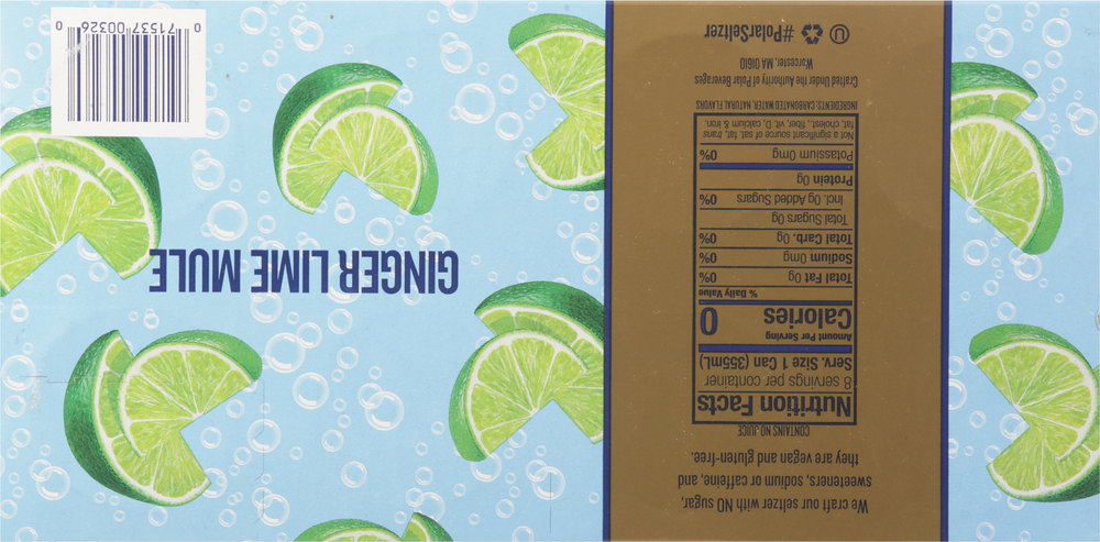 Polar Seltzer, Calorie-Free, Ginger Lime Mule