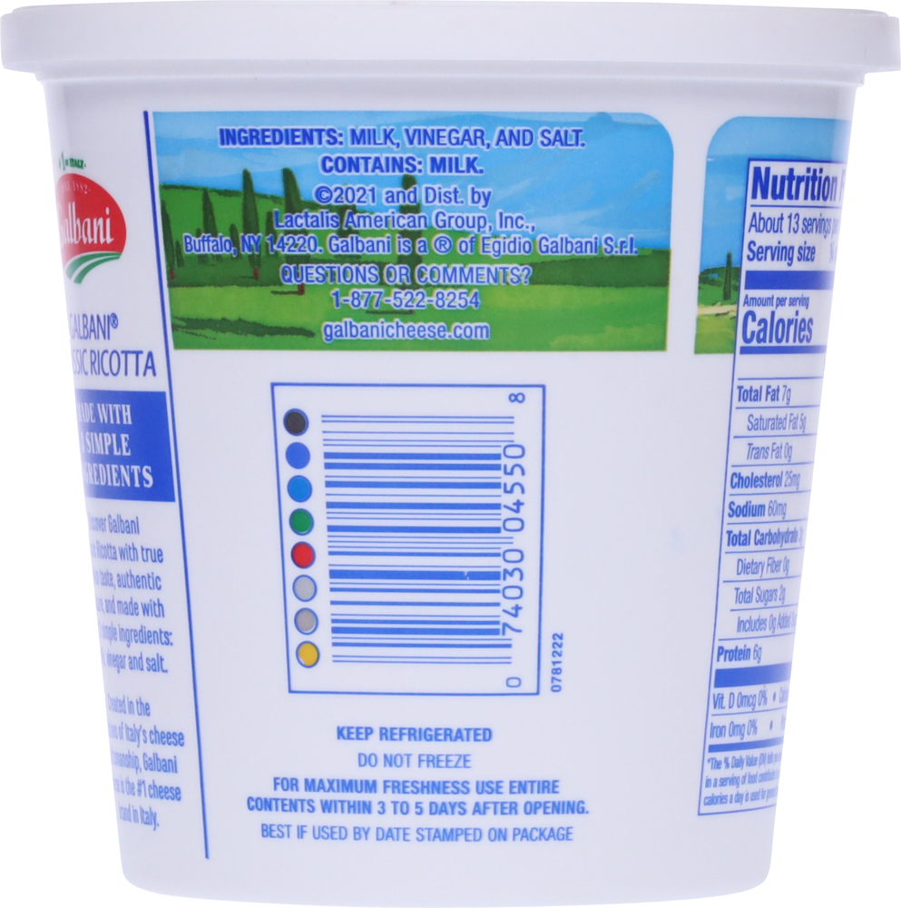 Galbani Ricotta Cheese, ClassicPlanogramBack