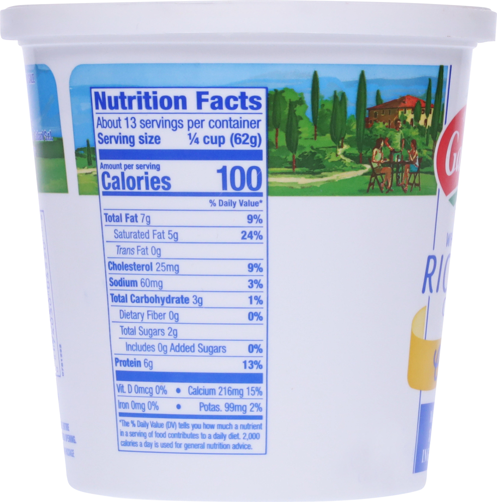 Galbani Ricotta Cheese, ClassicPlanogramLeft