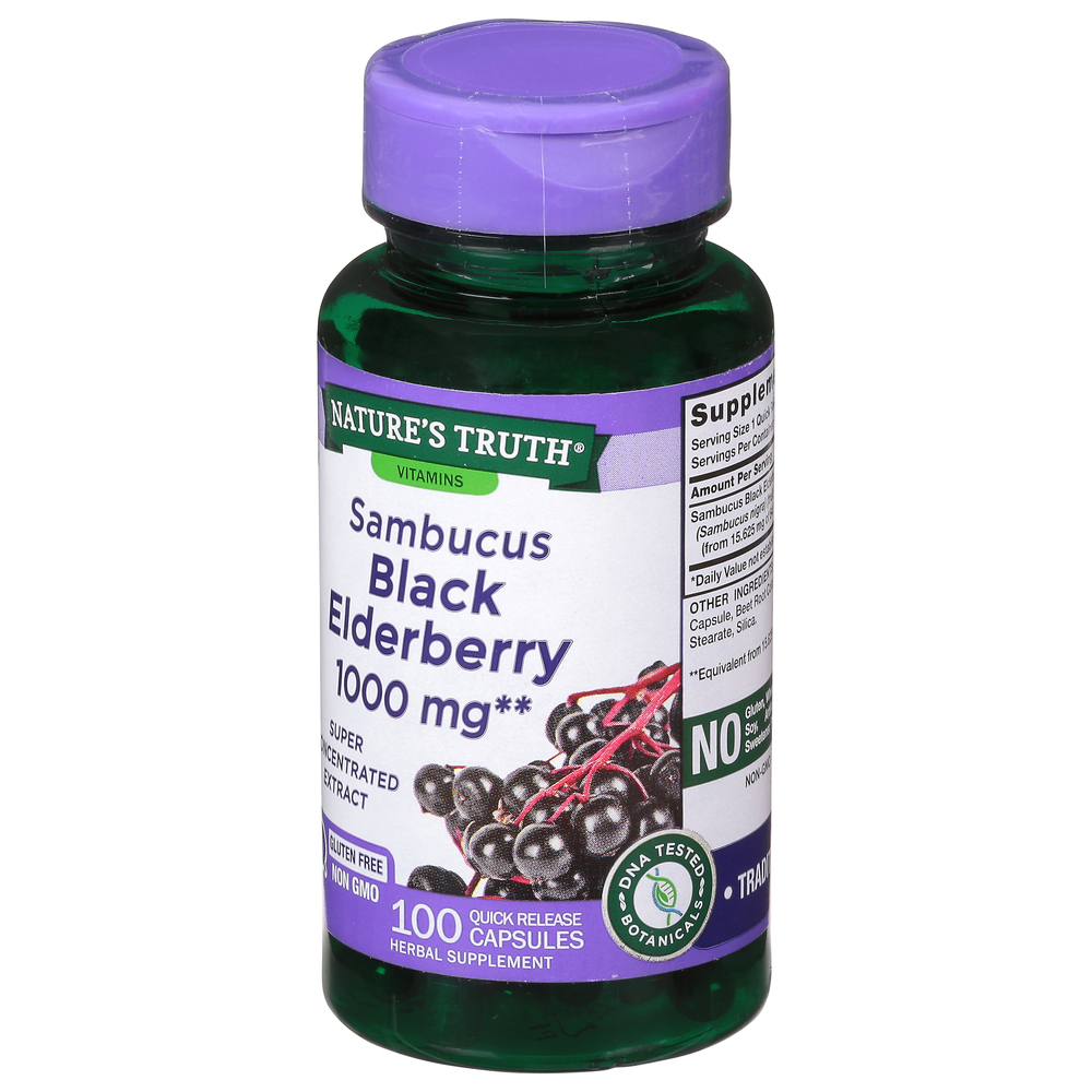 非売品 Nature's Truth Sambucus Black Elderberry, 1000 mg, Quick ルビー
