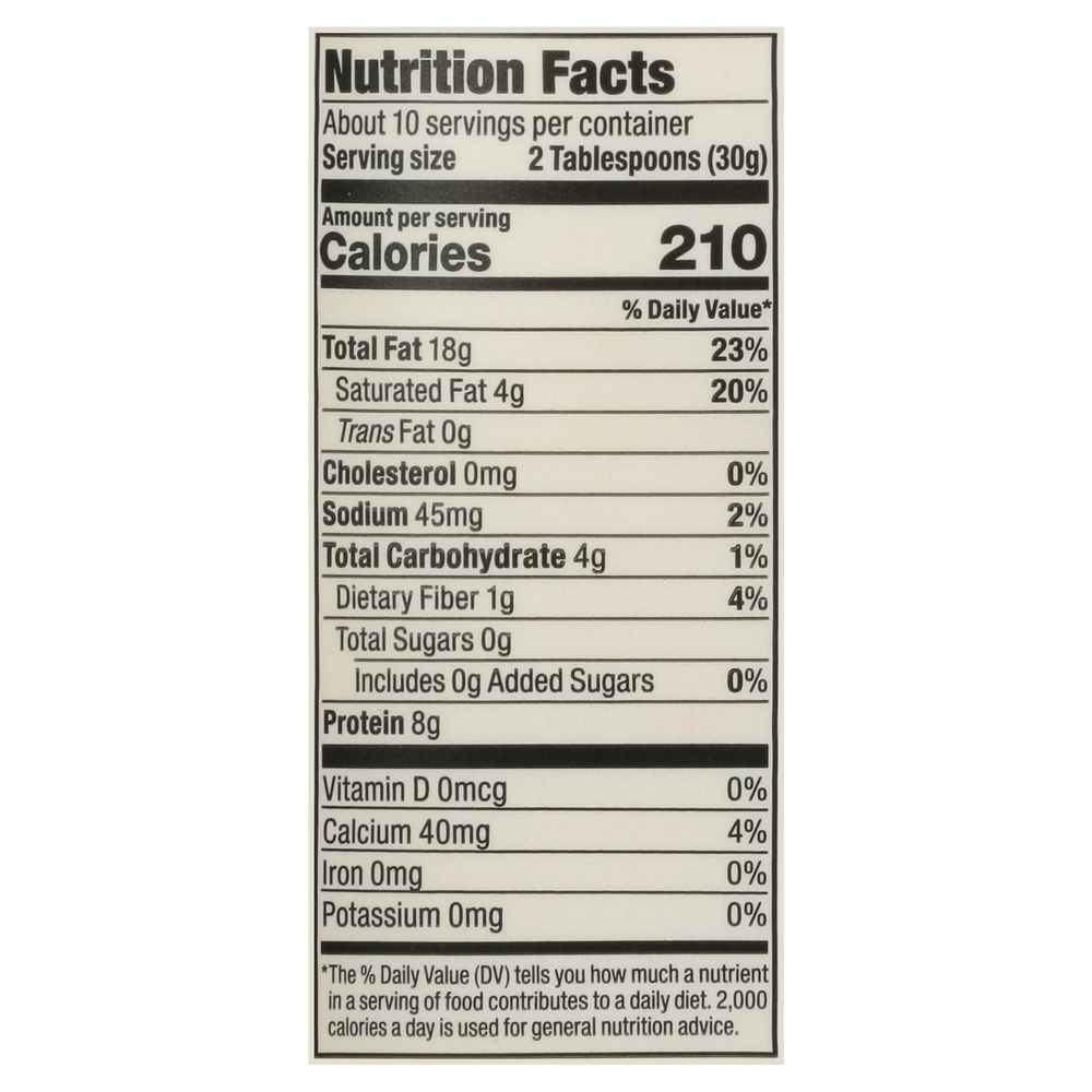 Mighty Sesame Co. Tahini, Organic-Nutrition-Facts