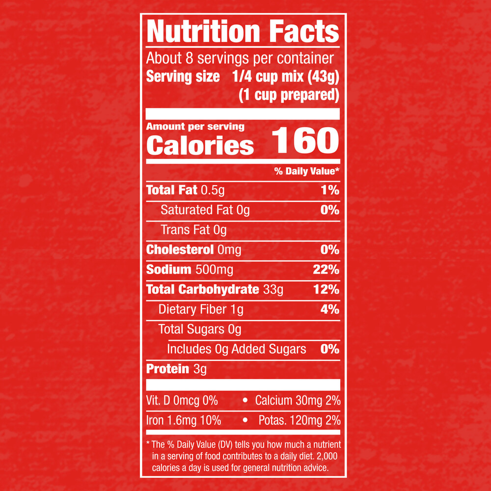 Zatarain's One Pot Family Size Jambalaya Rice Dinner MixNutritionFacts