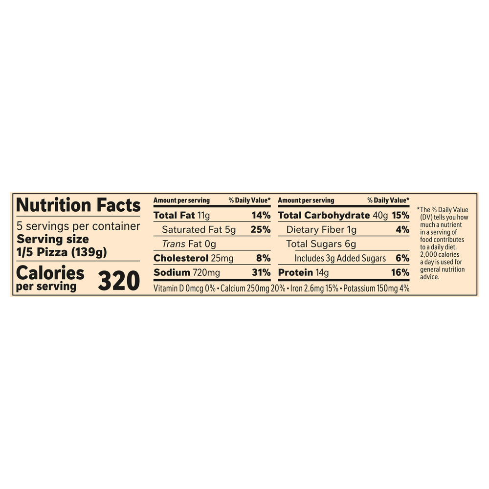 DiGiorno Pizza, Rising Crust, Four Cheese, OriginalNutritionFacts