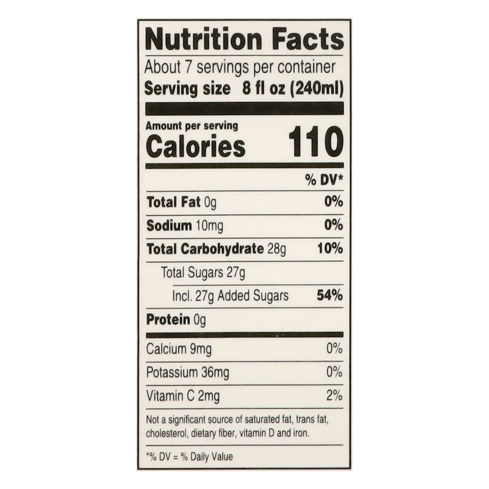 Newman's Own Lemonade, Old Fashioned RoadsideNutritionFacts