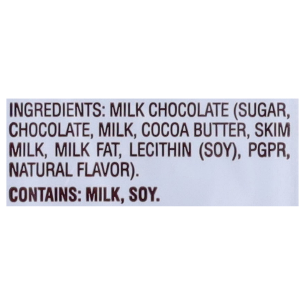 Hershey's Milk Chocolate, XLIngredients