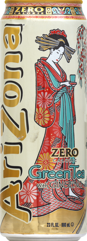AriZona No Carb Green Tea, Diet, with Ginseng