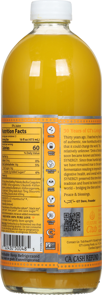 Synergy Synergy Kombucha, Mystic Mango