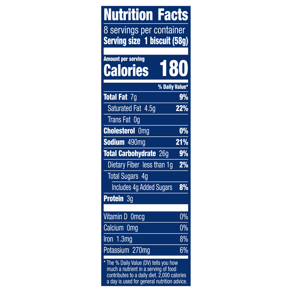 Pillsbury Grands Biscuits Butter Tastin Southern Homestyle Nutrition 