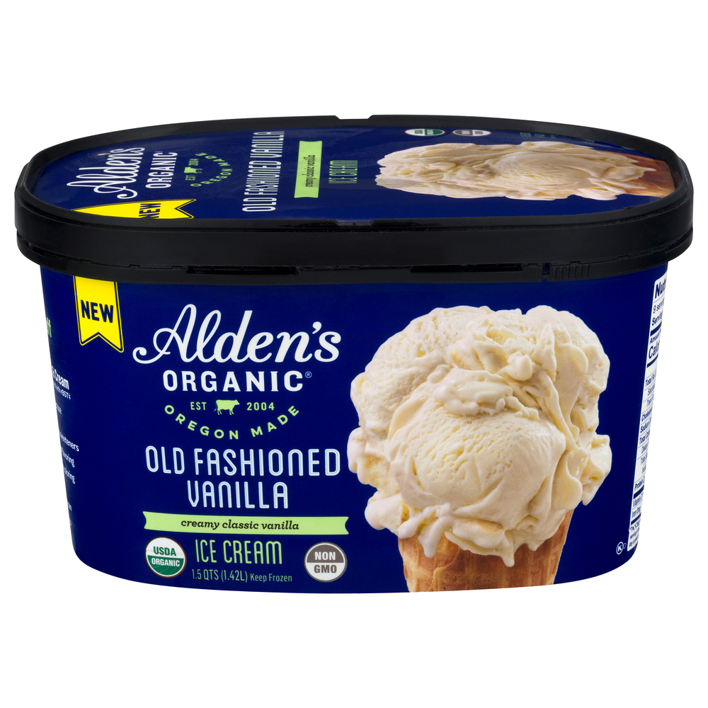 Aldens Organic Ice Cream, Old Fashioned VanillaMain