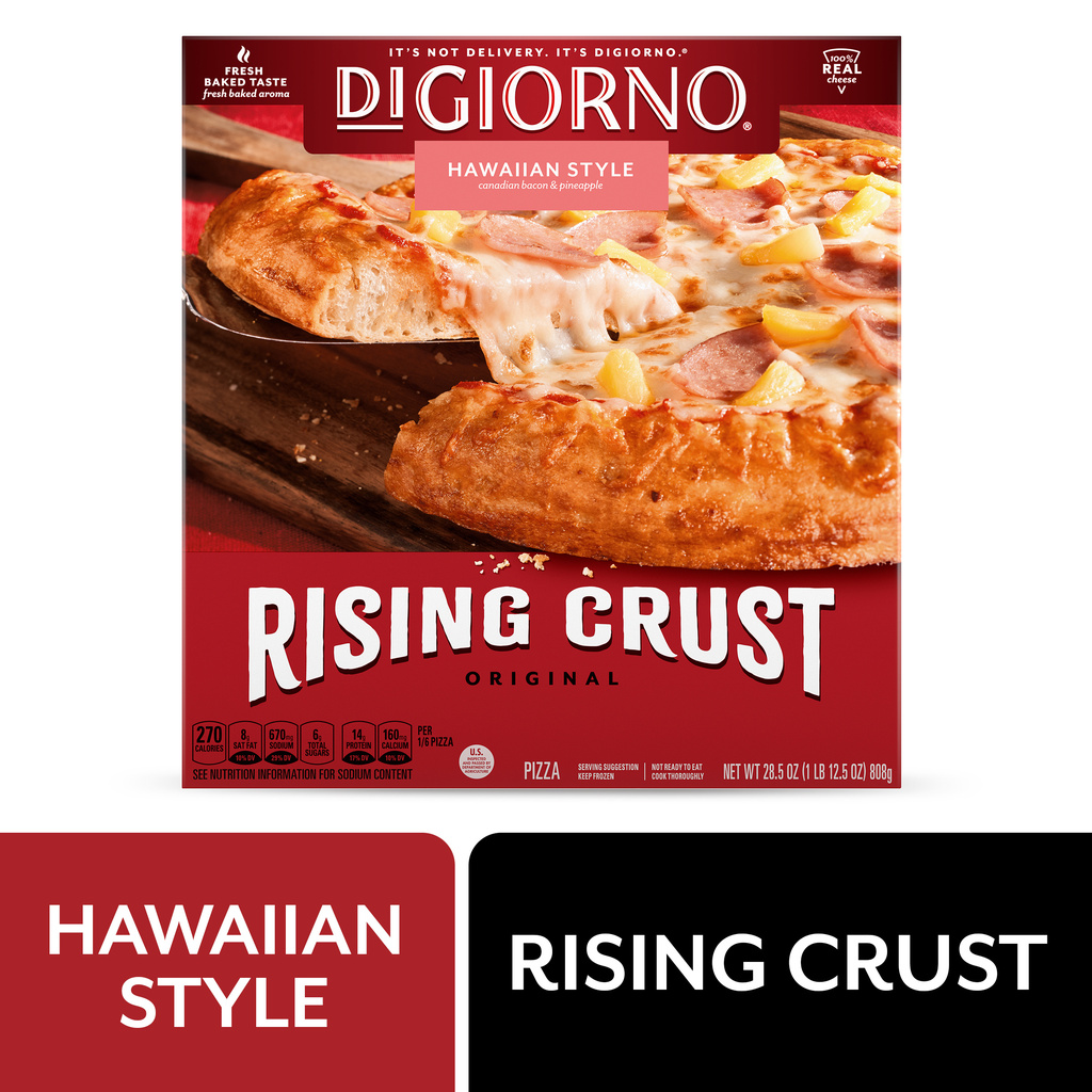 DiGiorno Pizza Rising Crust Hawaiian Style Original Hero DiGiorno Pizza Rising Crust Hawaiian Style Original Hero