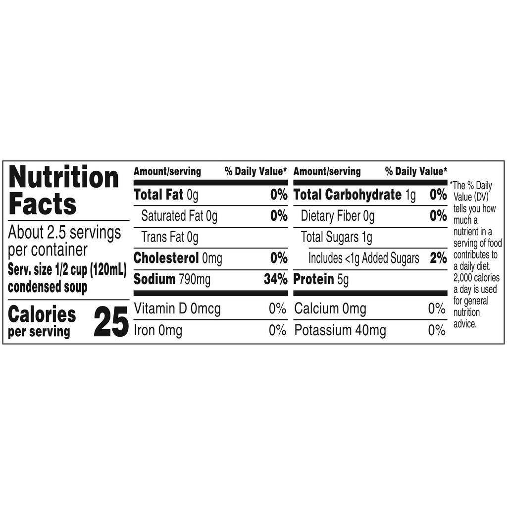 Campbell's Soup, Beef Consomme, CondensedNutritionFacts