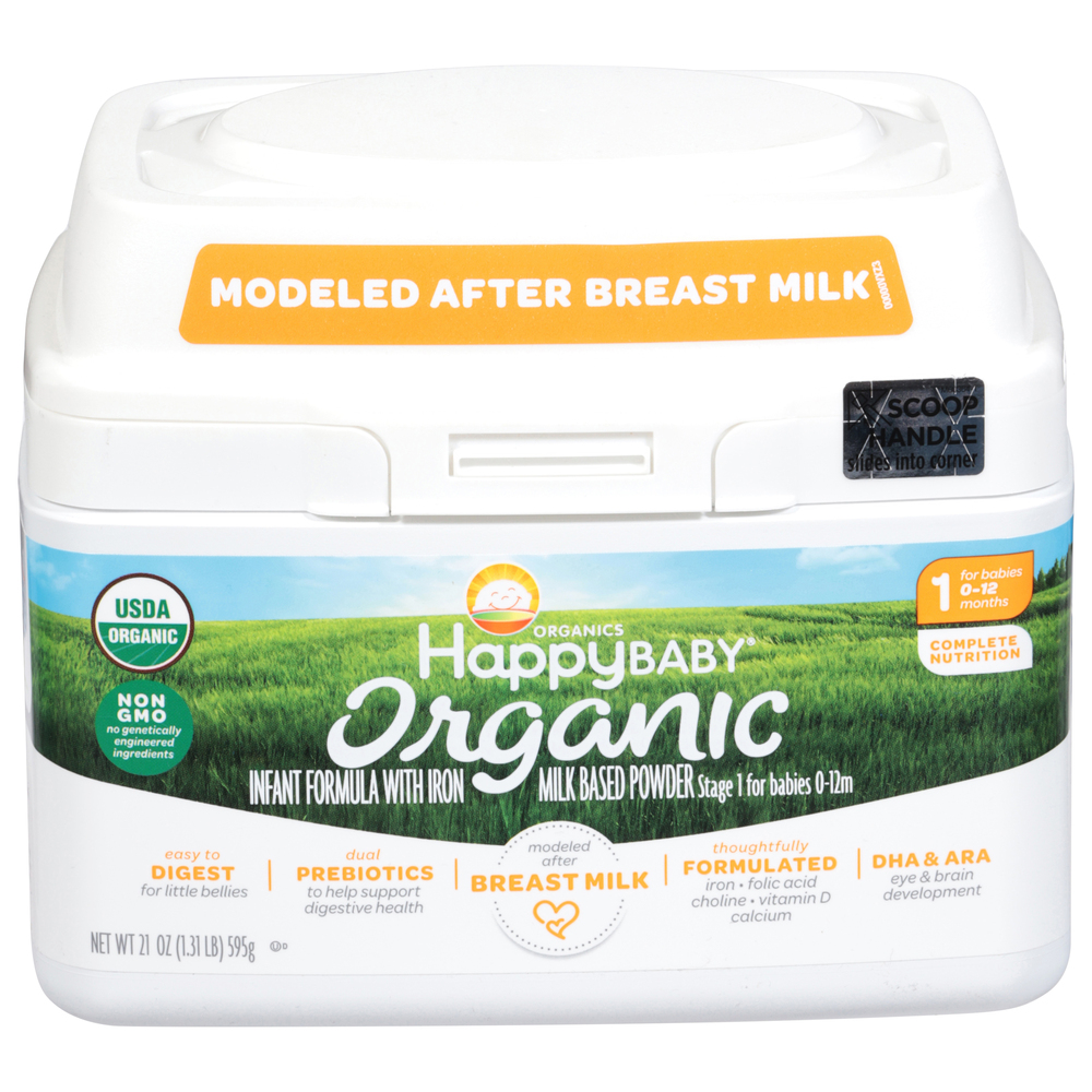 Happy Baby Organics Infant Formula with Iron Organic Milk Based Powder Stage 1 0 12 Months
