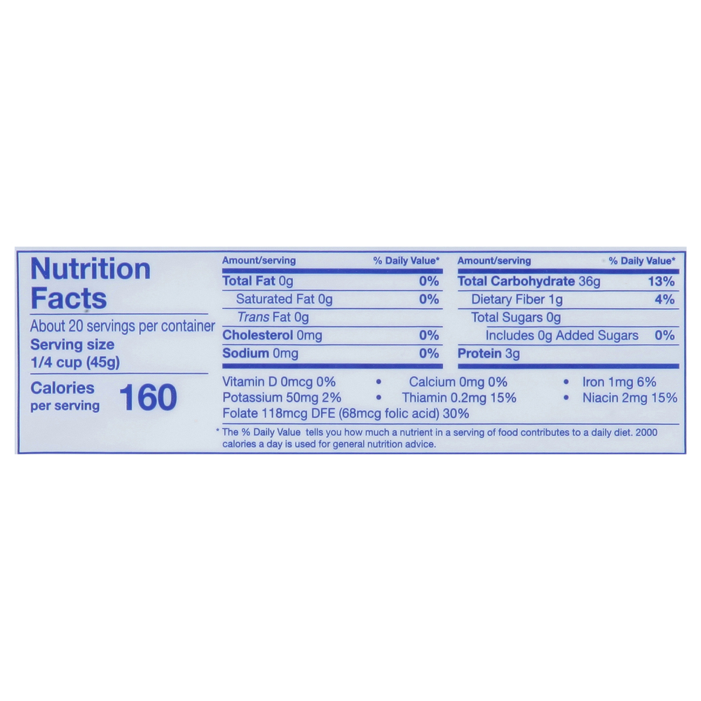 Mahatma Rice, Extra Long, EnrichedNutritionFacts