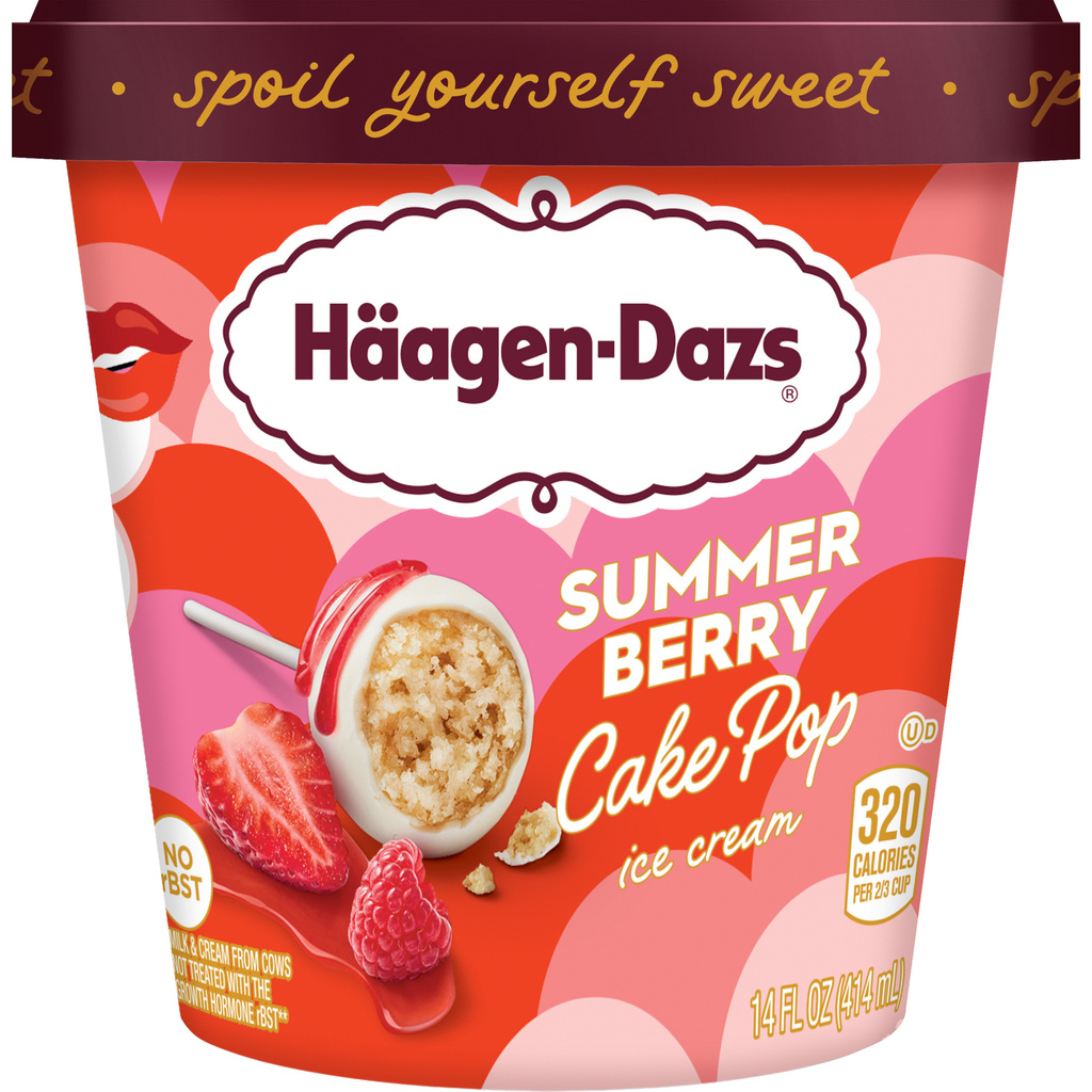 Haagen-Dazs Ice Cream, Summer Berry Cake Pop