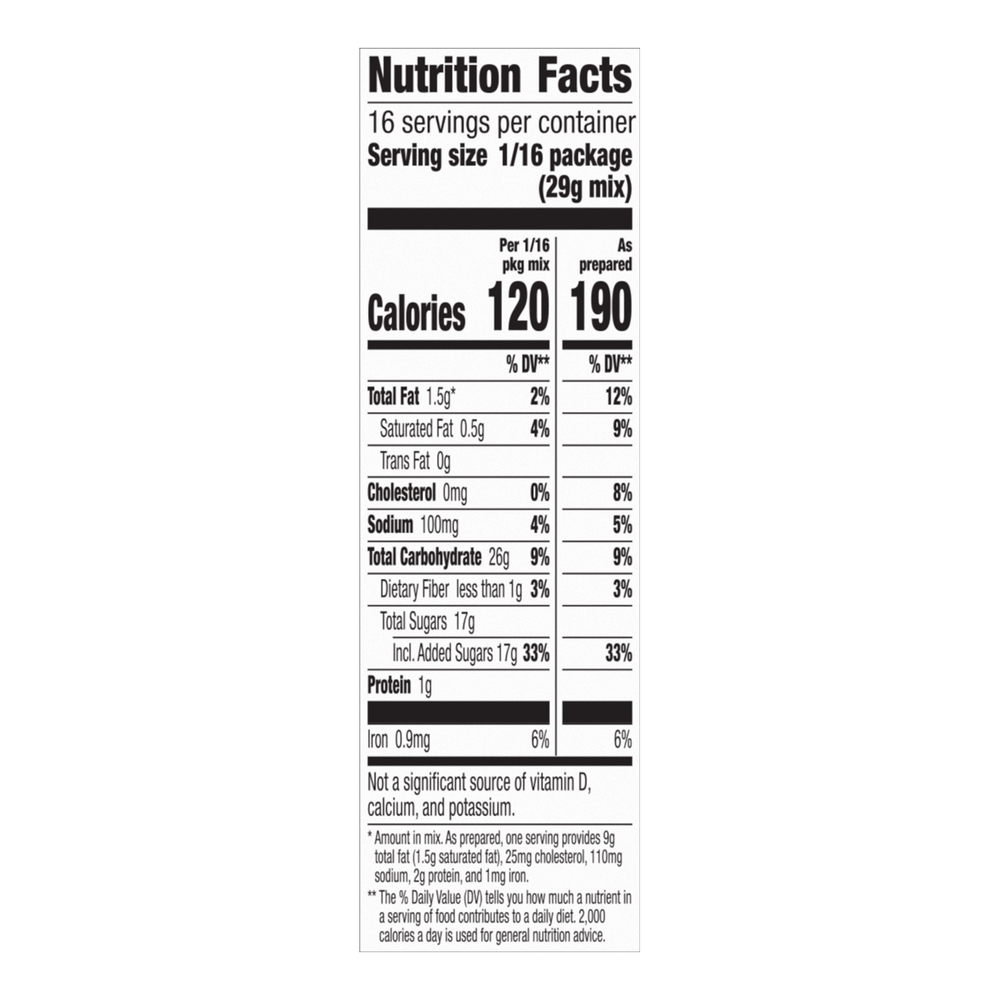 Betty Crocker Brownie Mix Milk Chocolate Nutrition Facts Betty Crocker Brownie Mix Milk Chocolate Nutrition Facts