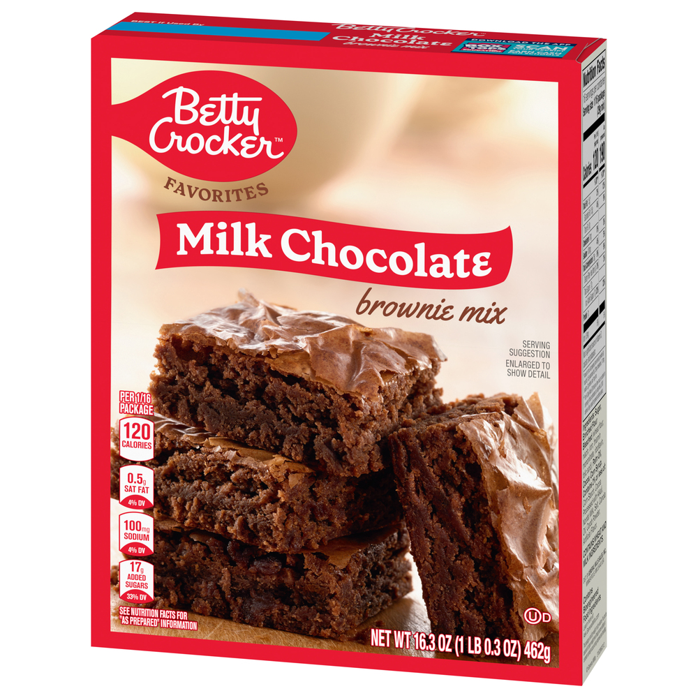 Betty Crocker Brownie Mix, Milk ChocolateFrontRightElevated