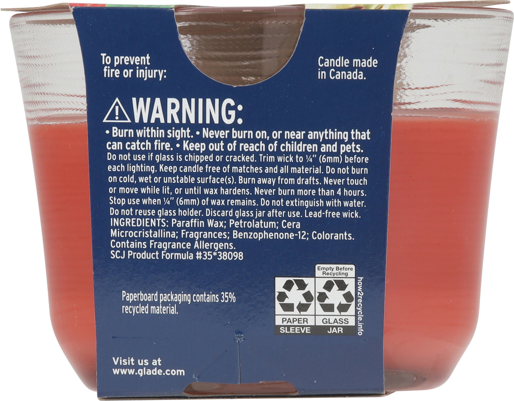 Glade Candle, 3 Wick, Apple CinnamonPlanogramBack