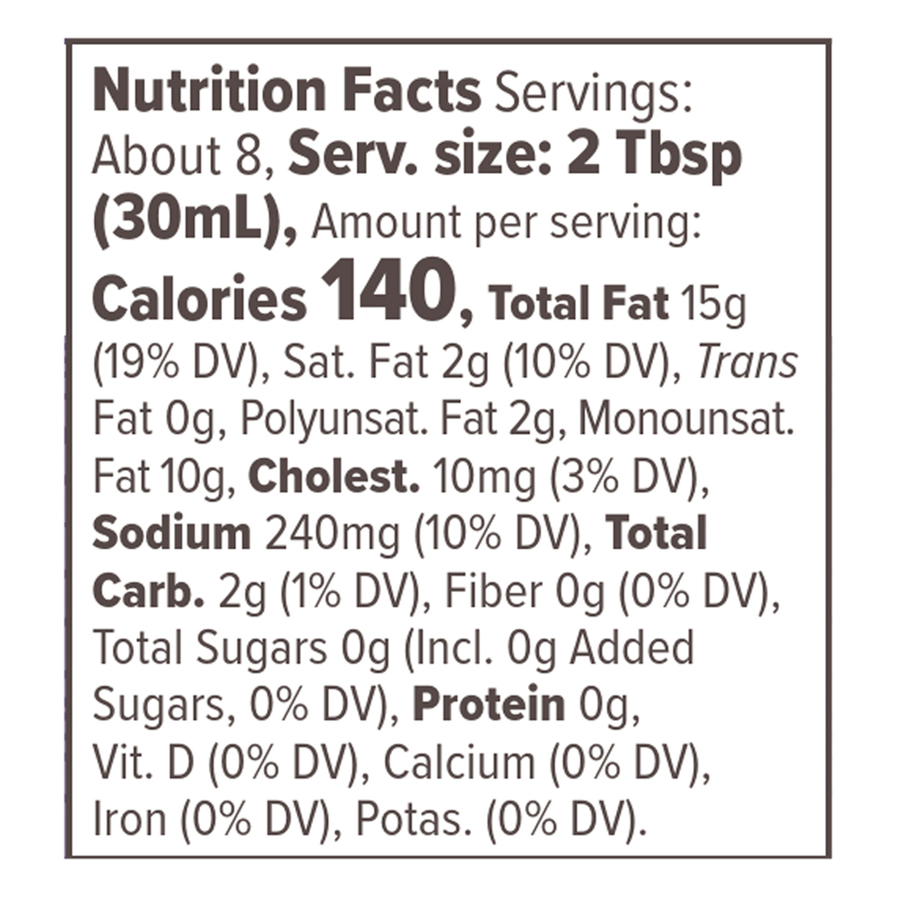 Primal Kitchen Dressing & Marinade, Caesar-Nutrition-Facts