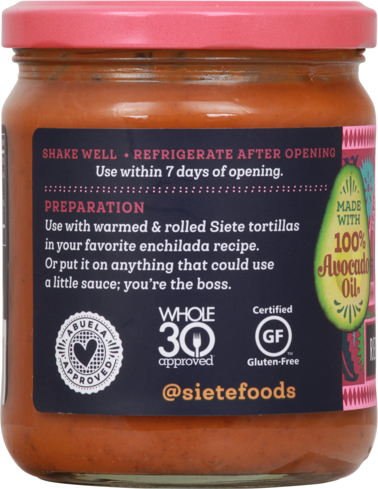 Siete Enchilada Sauce, RedPlanogramLeft