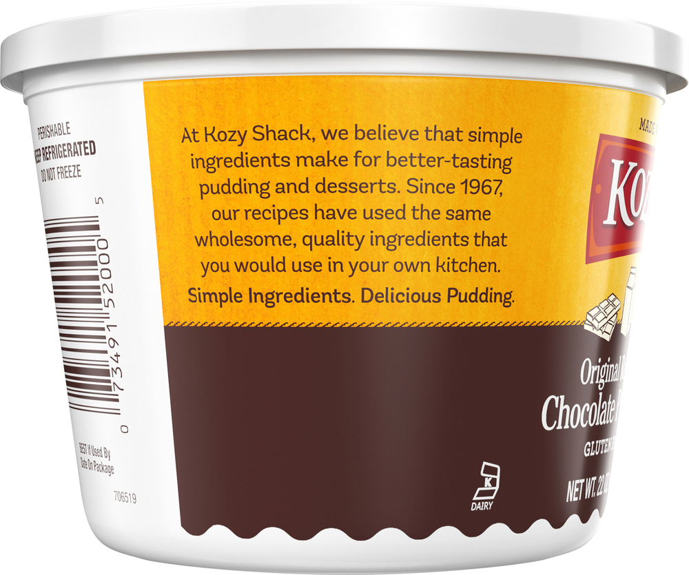 Kozy Shack Chocolate Pudding, Original RecipePlanogramLeft
