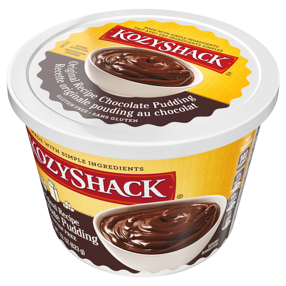 Kozy Shack Chocolate Pudding, Original RecipeFrontRightElevated