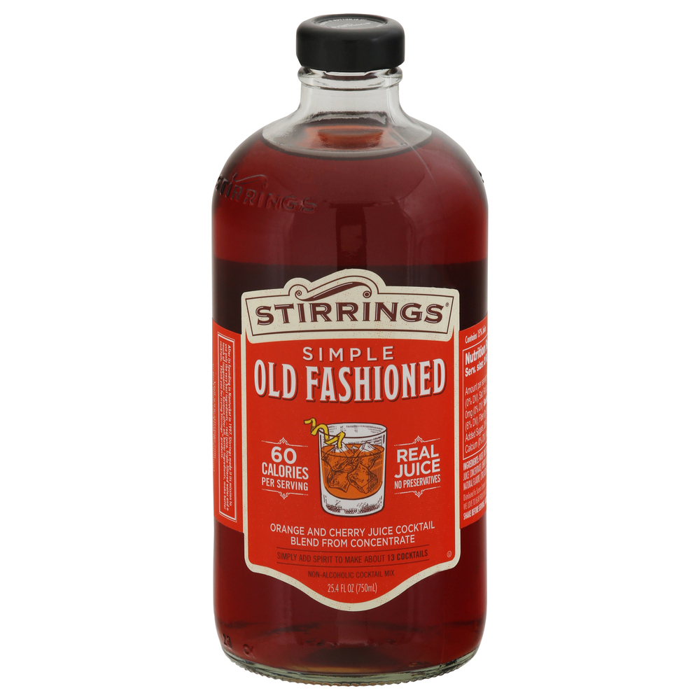 Stirrings Cocktail Mix, NonAlcoholic, Simple Old FashionedMain