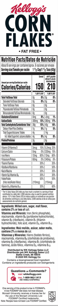 Corn Flakes Cereal Planogram Right