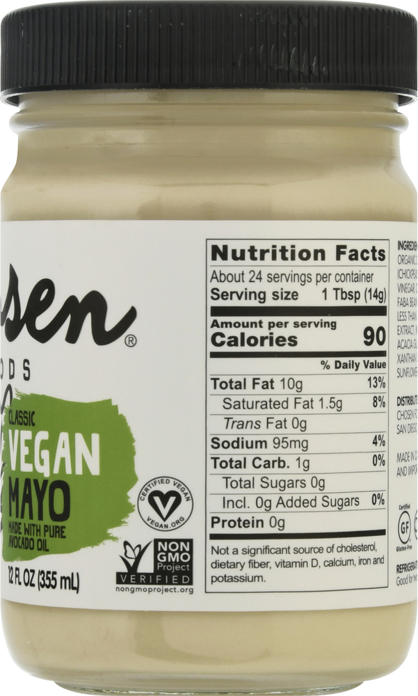 vegan mayo nutrition facts