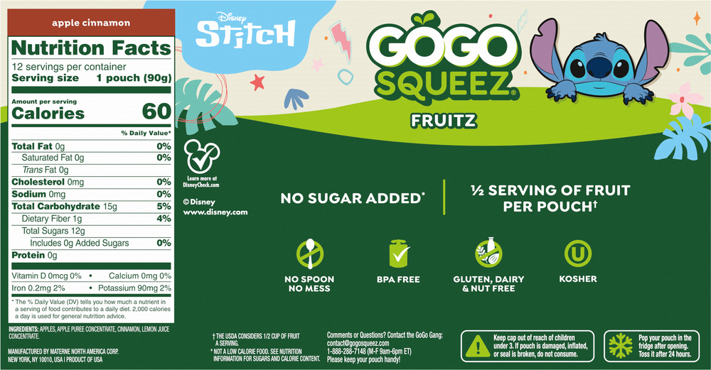 GoGo Squeez Apple Cinnamon Fruitz