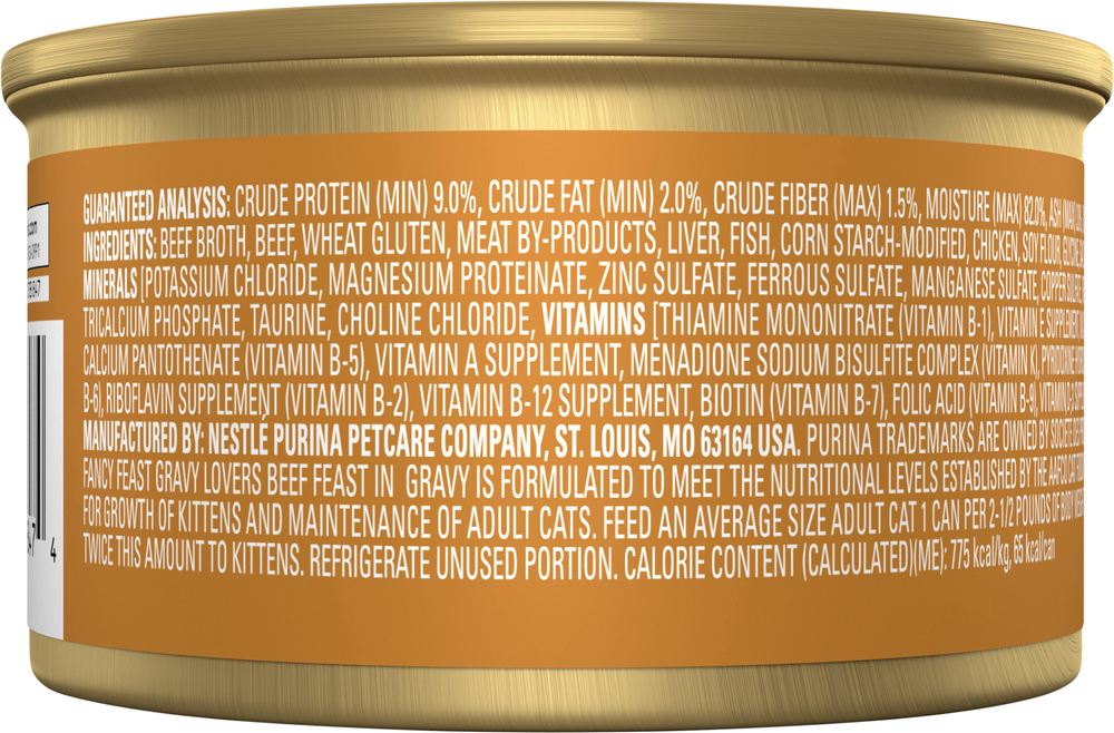Fancy Feast Gravy Lovers Cat Food Gourmet Beef Feast in Gravy