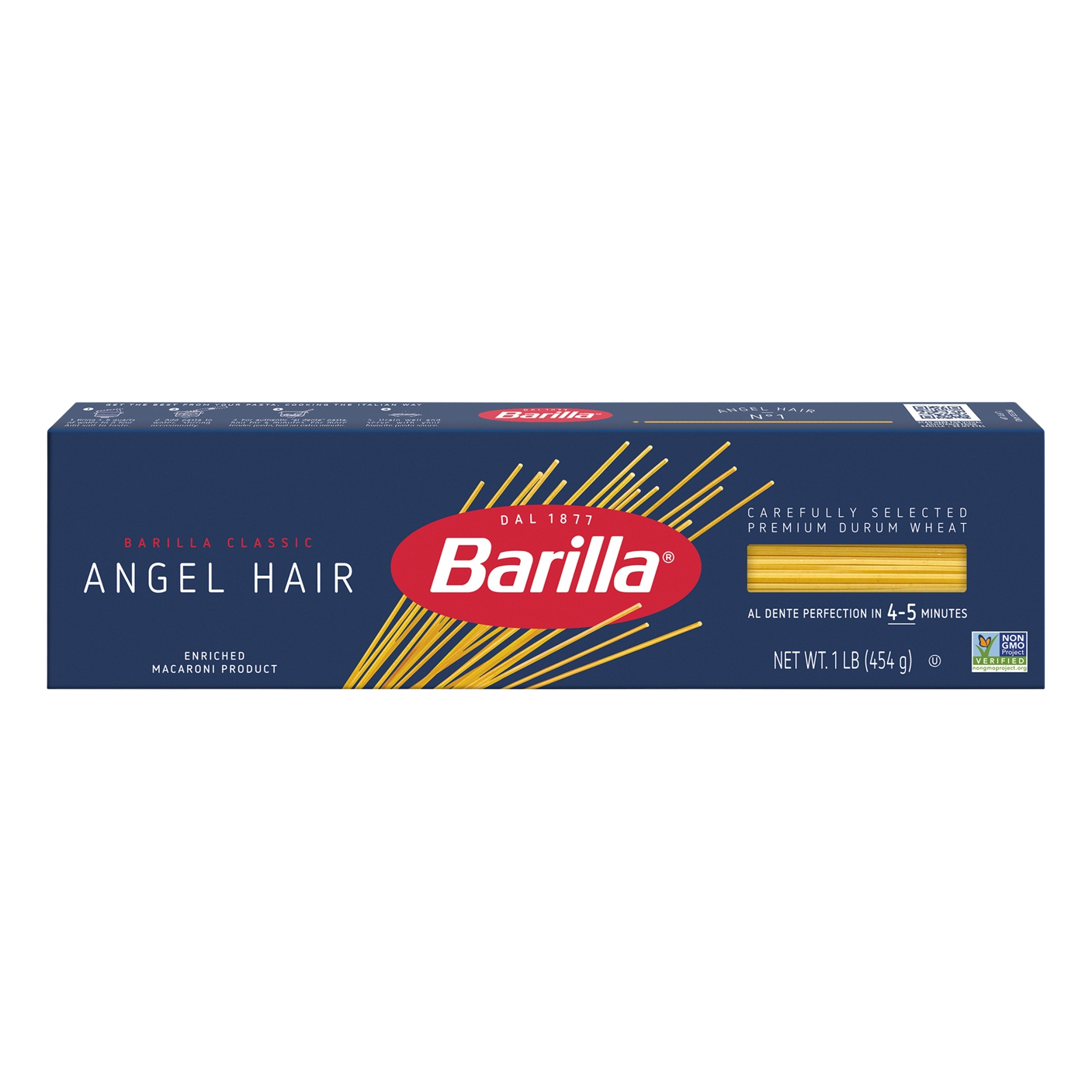 Barilla Angel Hair Non-GMO Pasta Made with Durum Wheat Semolina ...