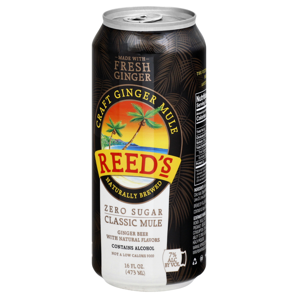 Reeds Ginger Beer, Zero Sugar, Classic Mule