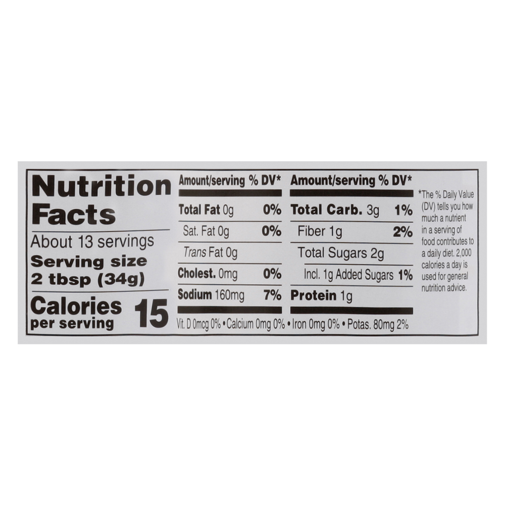 Raley's Black Bean & Corn Mild SalsaNutritionFacts